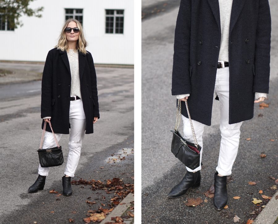 Styling white jeans for autumn & winter. - Use less