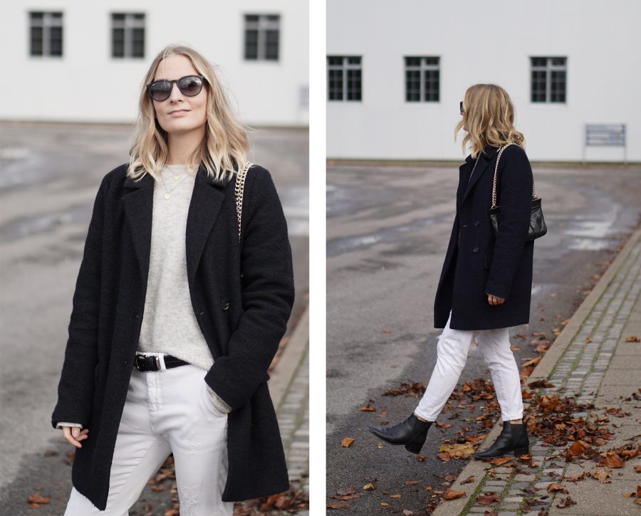 Styling white jeans for autumn & winter. - Use less